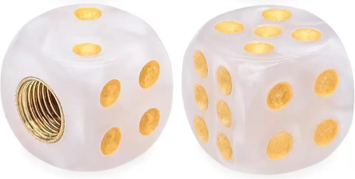 Dice Valve Caps (Pair) Harvester Bikes