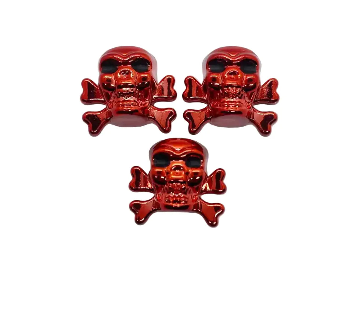 Skull Valve Caps (Sold in Pairs) Harvester Bikes