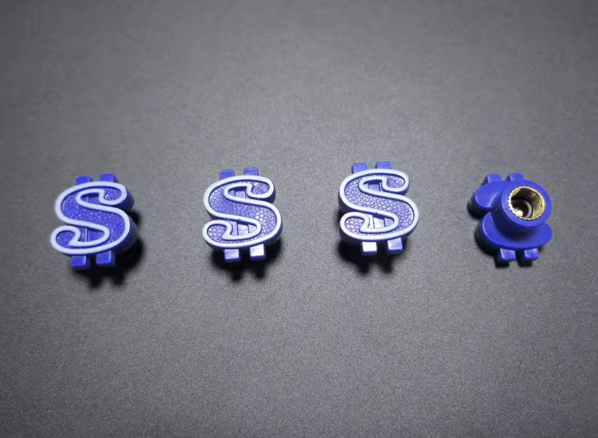Dollar Sign Valve Caps (pair)