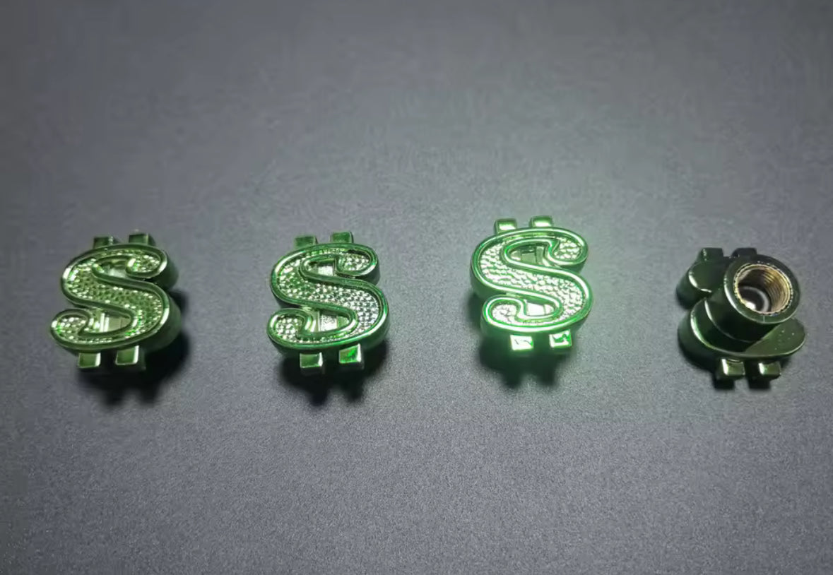 Dollar Sign Valve Caps (pair)