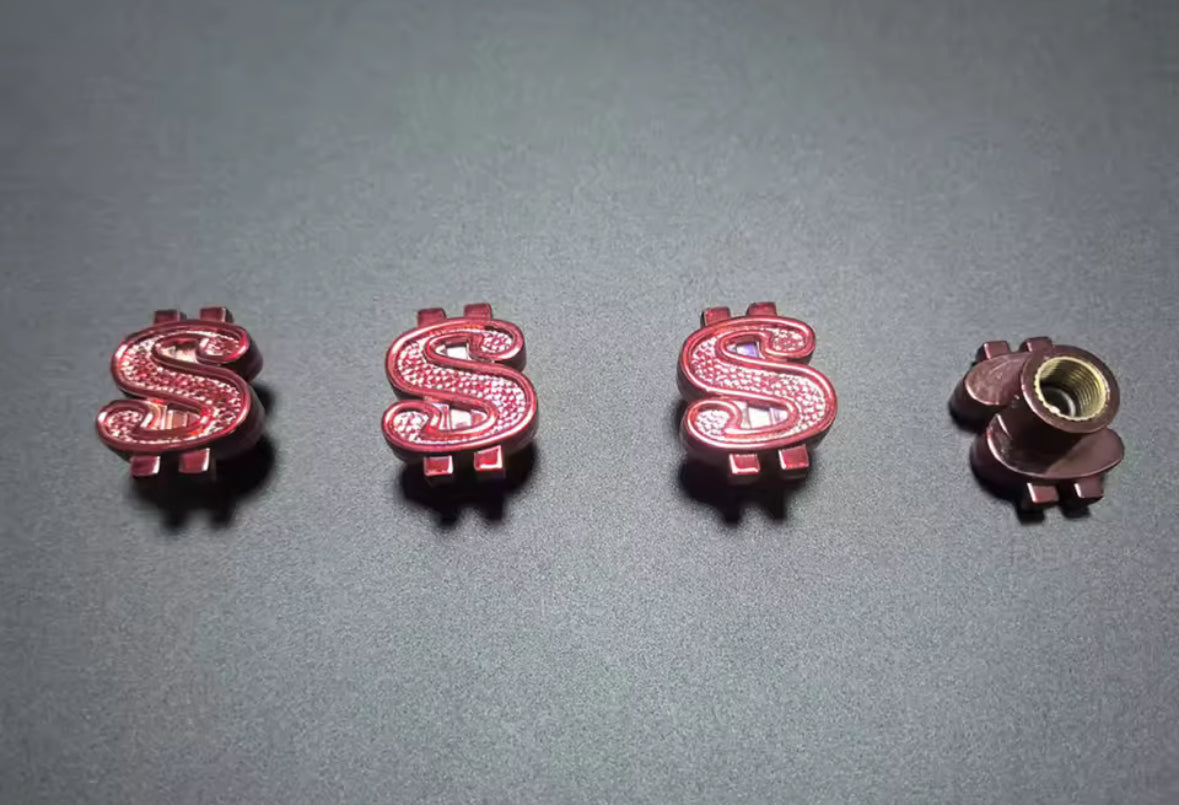 Dollar Sign Valve Caps (pair)
