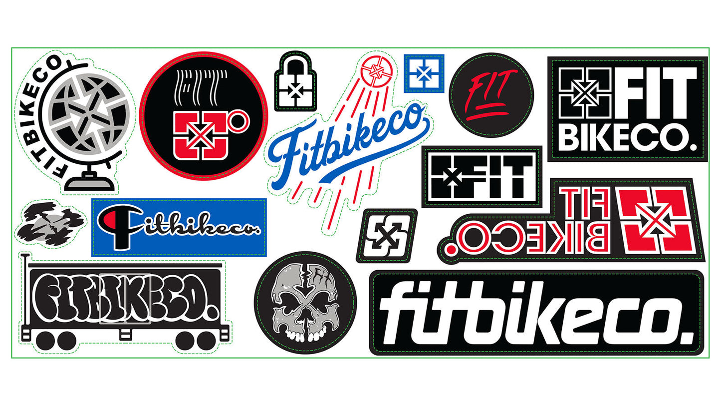 FIT BIKE CO. PRO STICKER SHEET 4″ X 9″ Fit Bike Co.