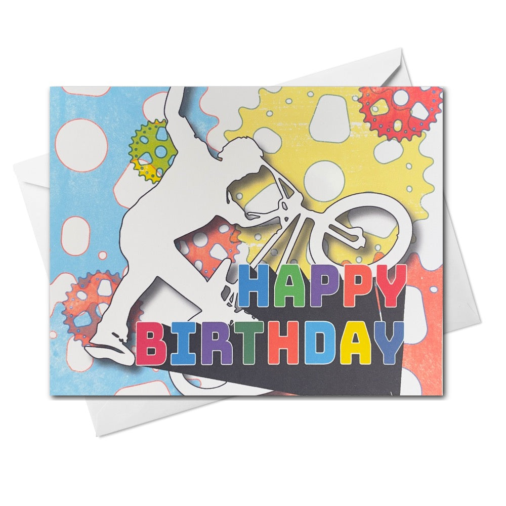 Happy Birthday BMX Tricks - GREETING CARD