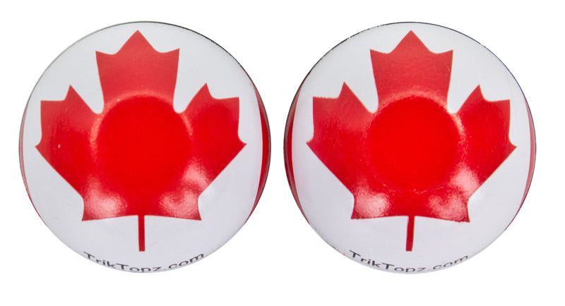 Trik Topz Canada Flag Valve Caps (Pair) Trick Topz
