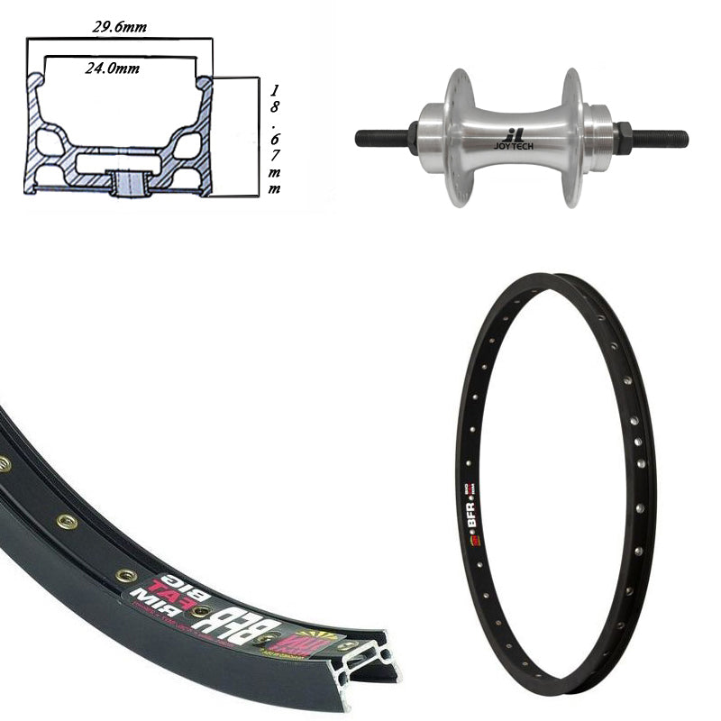 20" SUN B.F.R. BLACK WHEELSET (3/8) (OLD SCHOOL/MID SCHOOL)