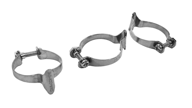 DIA-COMPE STAINLESS STEEL FRAME BRAKE CABLE CASING CLIP SILVER