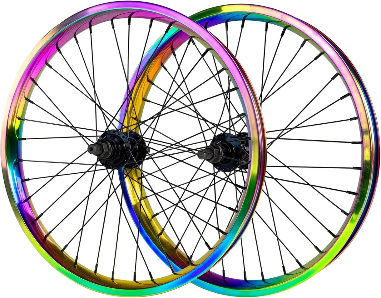 Elite BMX Bikes 20" Wheelset Oil Slick
