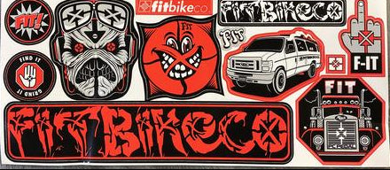 Fit Bike Co. Red Sticker Sheet