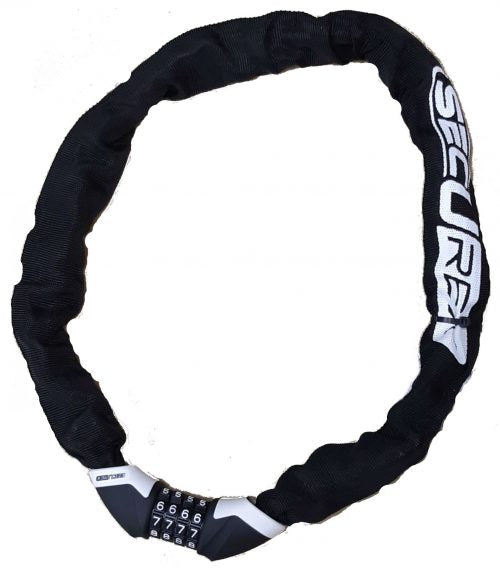 Securex Combination Lock “Heavy Duty” Steel Chain 6 mm x 30″ Harvester Bikes