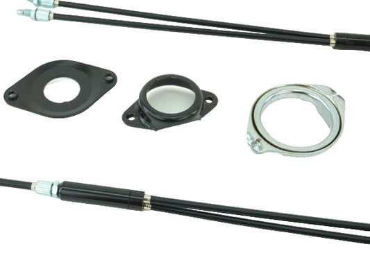 1" Gyro Rotor w/ Cables for Old School BMX (BLACK)