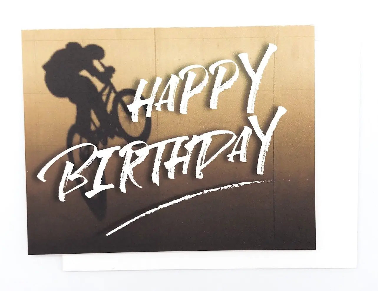 Happy Birthday BMX - GREETING CARD Brown Harvester Bikes