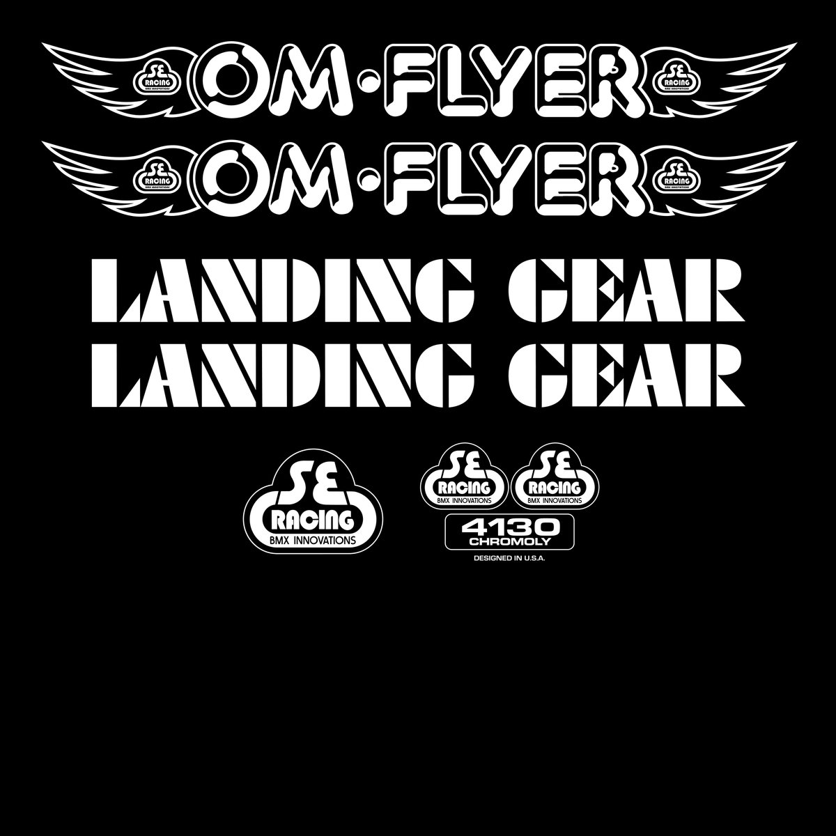 SE Bikes OM Flyer Decal Set