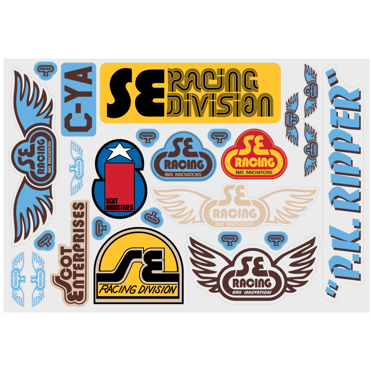 SE Racing Old School Sticker Set