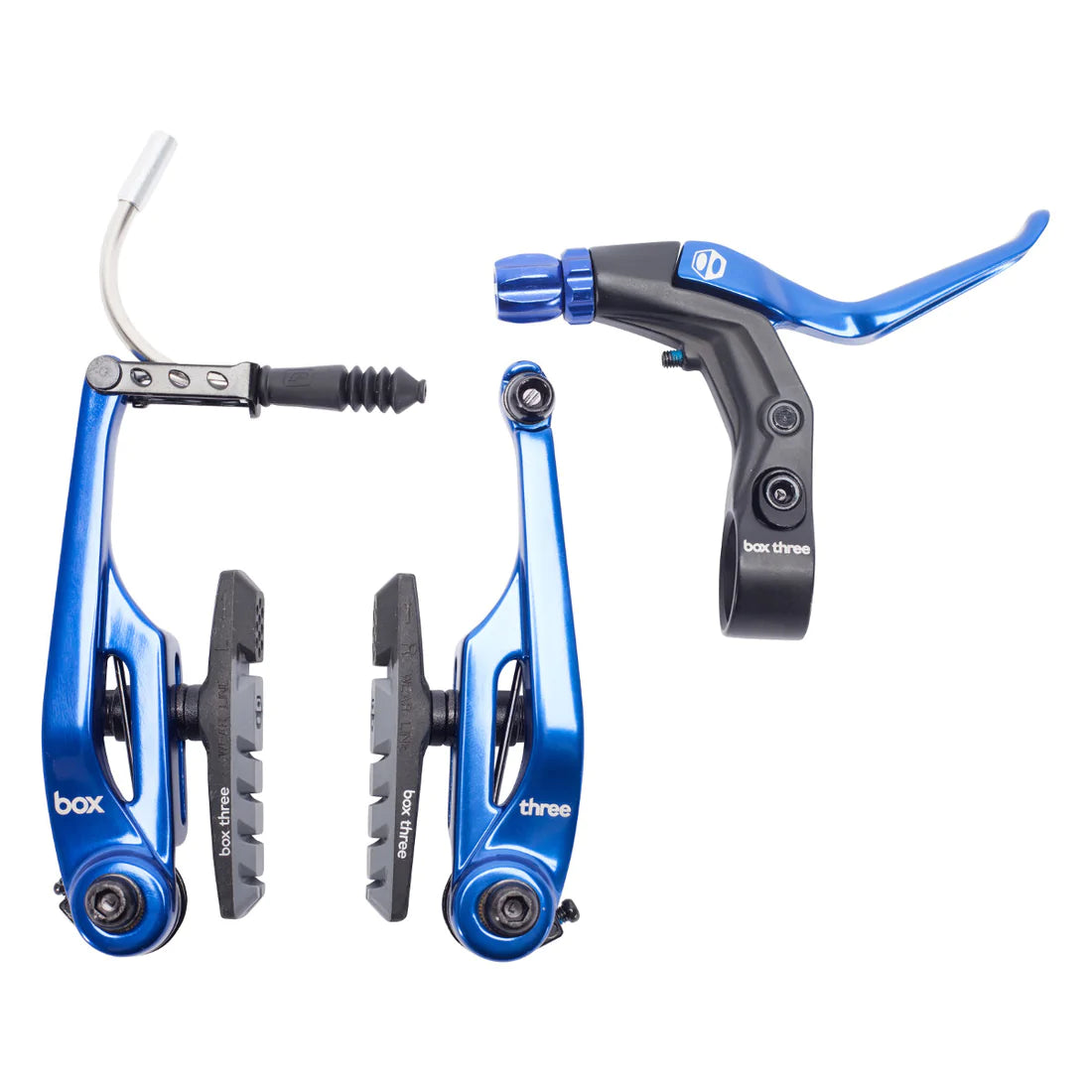 BOX THREE PRO V-BRAKE BMX KIT - LEVER+CABLE+CALIPER - LONG REACH (108MM)