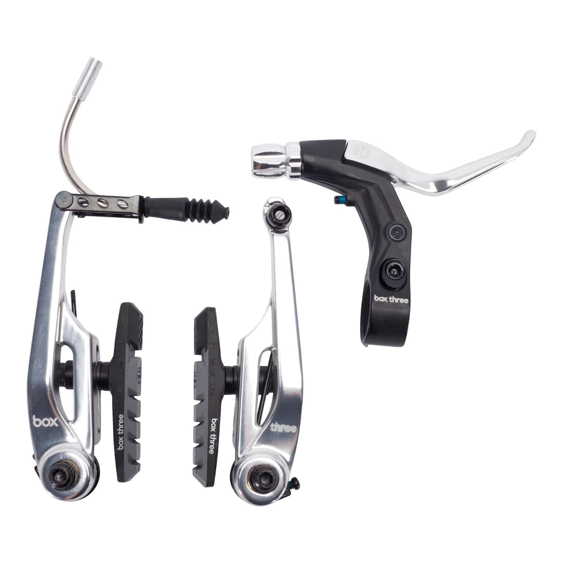 BOX THREE PRO V-BRAKE BMX KIT - LEVER+CABLE+CALIPER - LONG REACH (108MM)