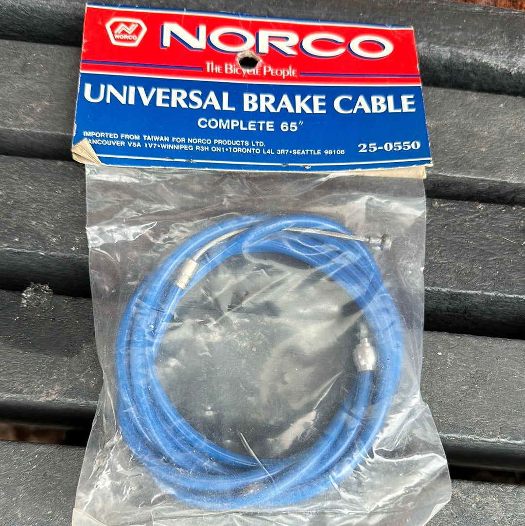 NOS Norco Universal Brake Cable Blue 65” Norco
