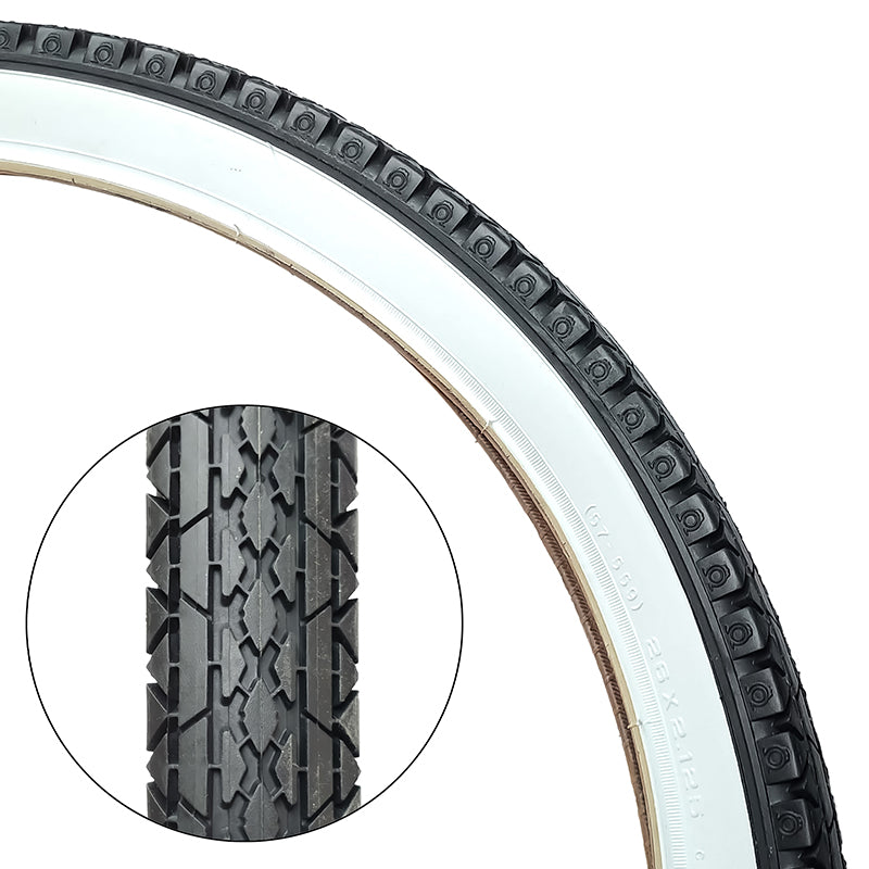 Cruiser White Wall Tire 26” x 2.125 (PAIR)