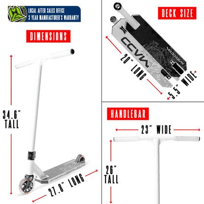 Madd Gear Viral Extreme Pro Scooter - Bright White