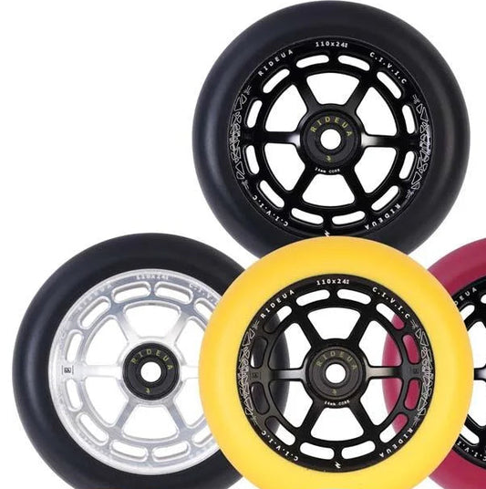 UrbanArtt Civic 110x24mm - Scooter Wheels - Black / 110x24mm (Pair)