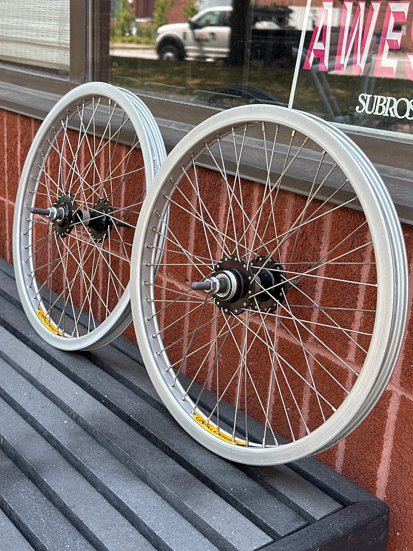 ALEX 20" MX-22 SILVER (3/8" AXLE) WHEELSET (OLD SCHOOL/MID SCHOOL)