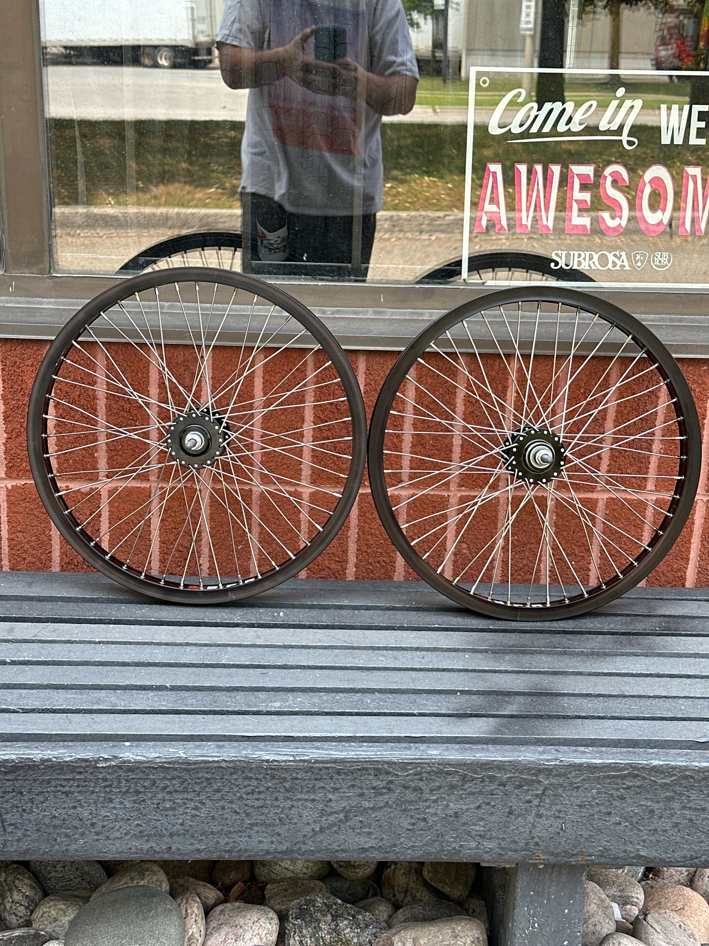 20" SUN B.F.R. BLACK WHEELSET (3/8) (OLD SCHOOL/MID SCHOOL)