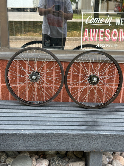 20" SUN B.F.R. BLACK WHEELSET (3/8) (OLD SCHOOL/MID SCHOOL)