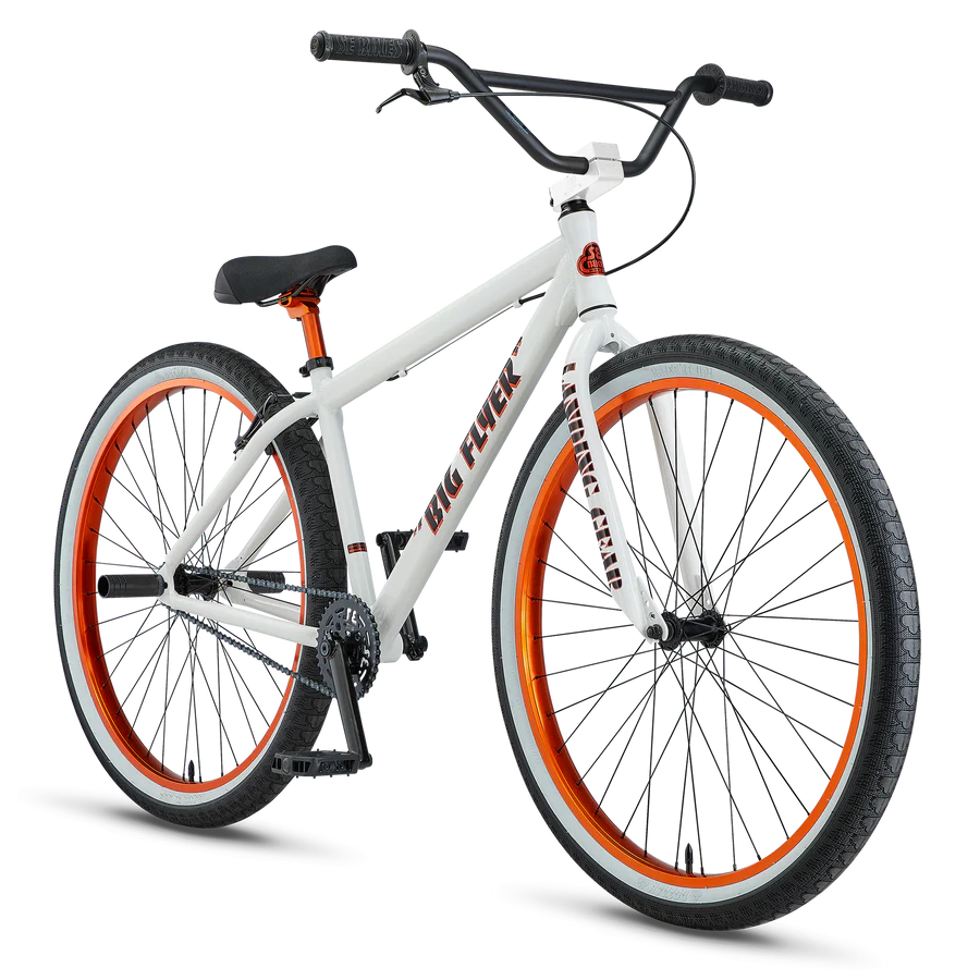SE Bikes Big Flyer 29 BMX Freestyle Bike White Orange