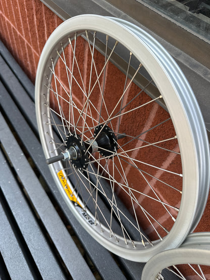 ALEX 20" MX-22 SILVER (3/8" AXLE) WHEELSET (OLD SCHOOL/MID SCHOOL)