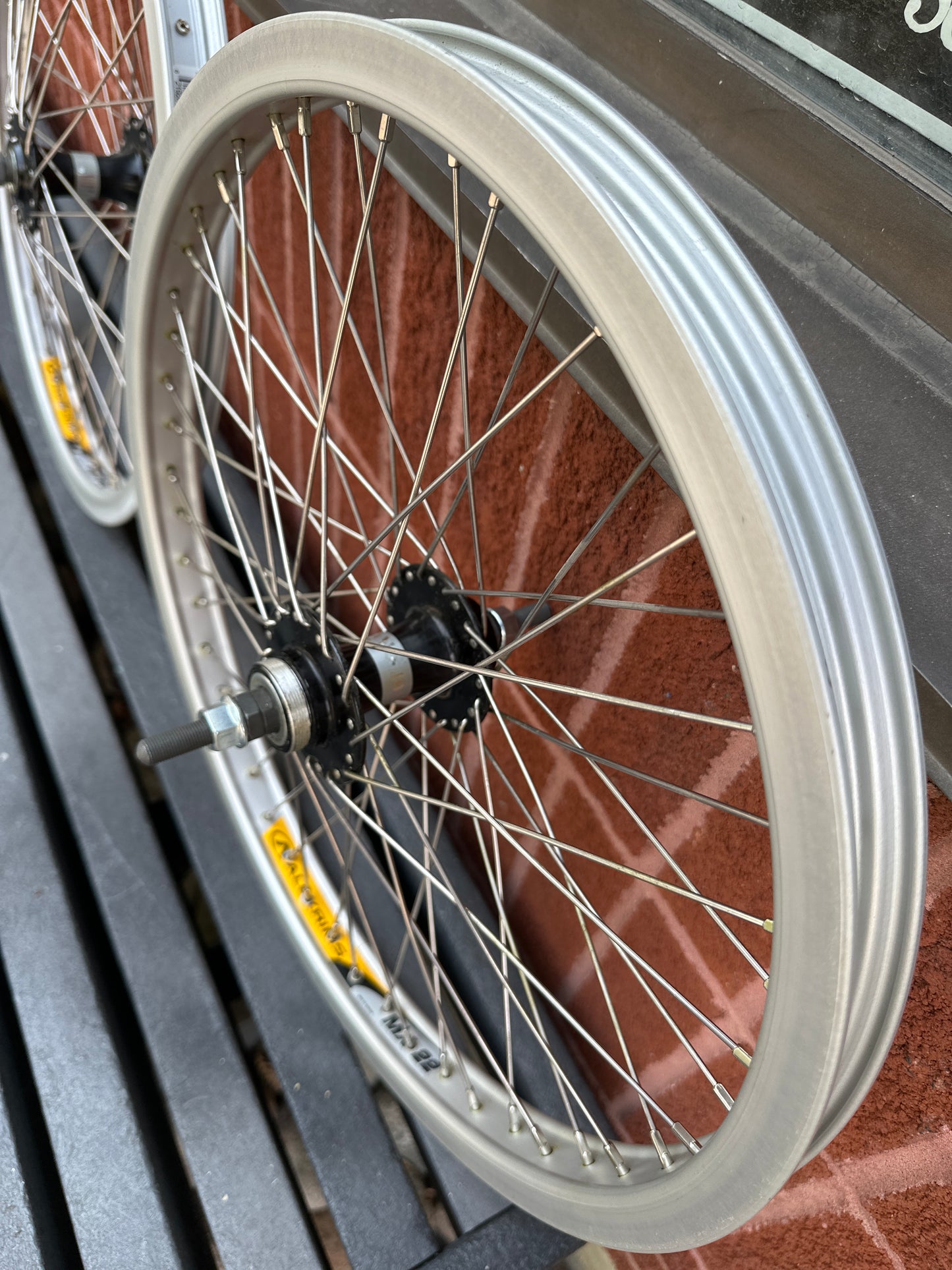 ALEX 20" MX-22 SILVER (3/8" AXLE) WHEELSET (OLD SCHOOL/MID SCHOOL)