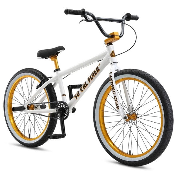 SE Bikes So Cal Flyer 24 BMX Freestyle Bike White Gold