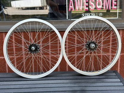 ALEX 20" MX-22 SILVER (3/8" AXLE) WHEELSET (OLD SCHOOL/MID SCHOOL)