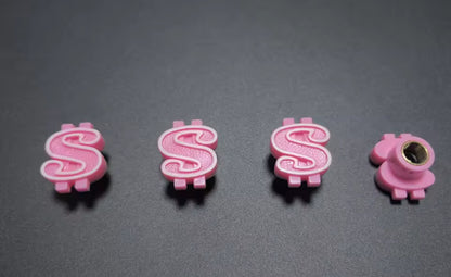 Gold Dollar Sign Valve Caps (pair)