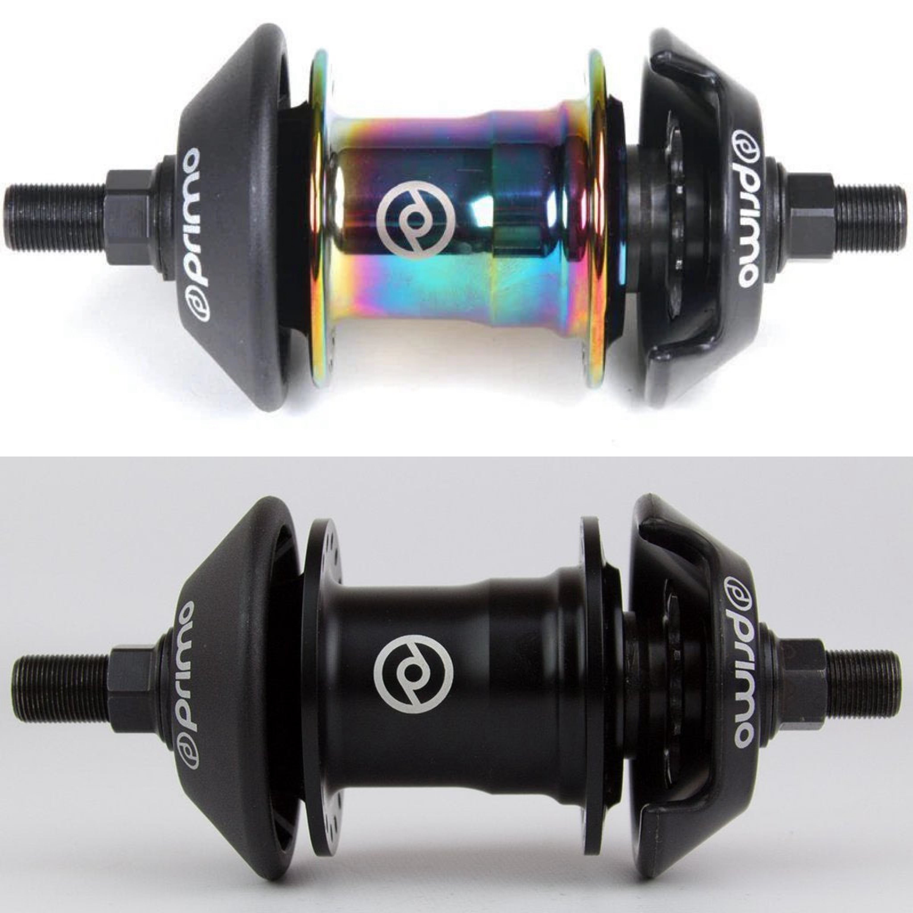 Primo Pro Freemix 36h RHD Hub Male Axle with Hub Guards Black