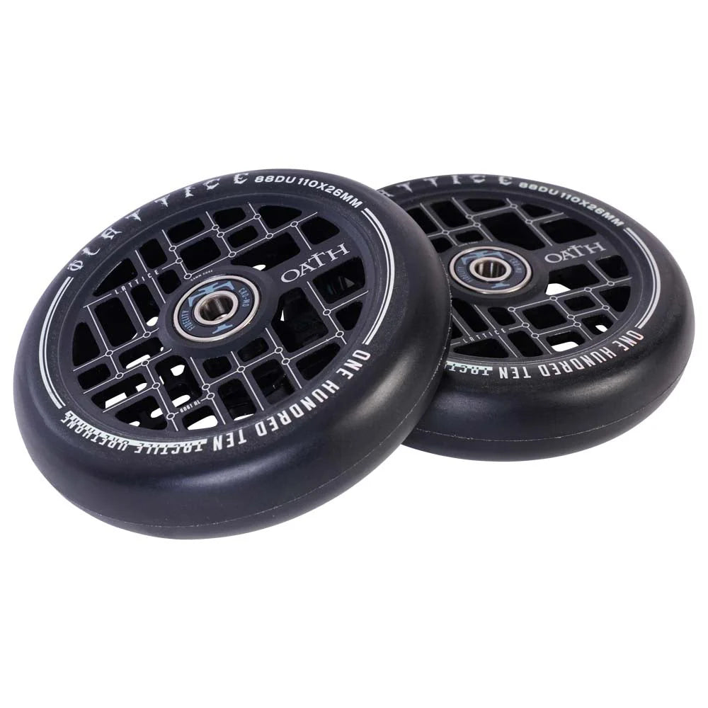 Oath Lattice V2 110x26mm - Scooter Wheels - Black / 110x26mm (Pair)