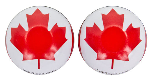 Trik Topz Canada Flag Valve Caps (Pair) Trick Topz