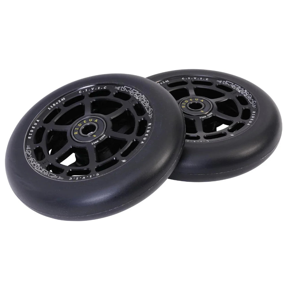 UrbanArtt Civic 110x24mm - Scooter Wheels - Black / 110x24mm (Pair)