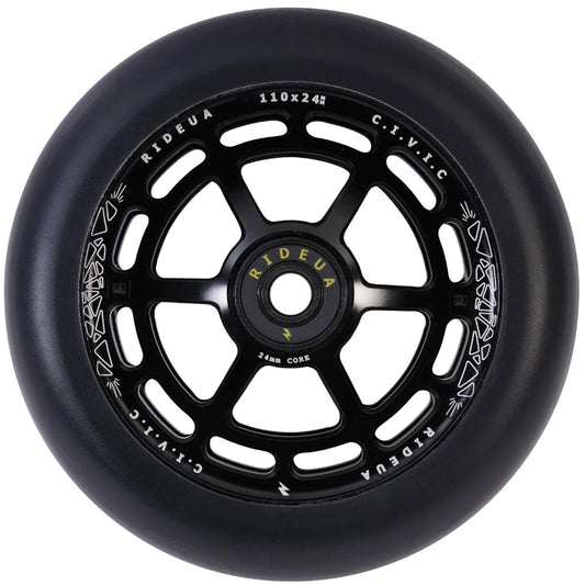 UrbanArtt Civic 110x24mm - Scooter Wheels - Black / 110x24mm (Pair)