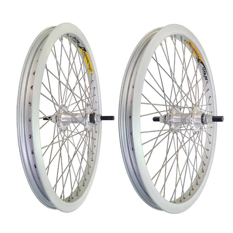 ALEX 20" MX-22 SILVER (14MM SLOTTED AXLE) WHEELSET