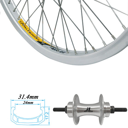 ALEX 20" MX-22 SILVER (3/8" AXLE) WHEELSET