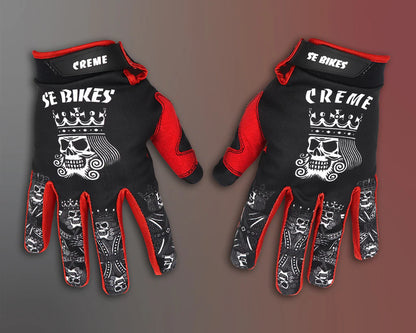 SE BIKES X CREME GLOVES - BLACK/RED