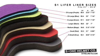 S1 LIFER HELMET SIZING PADDING INSERT LINER