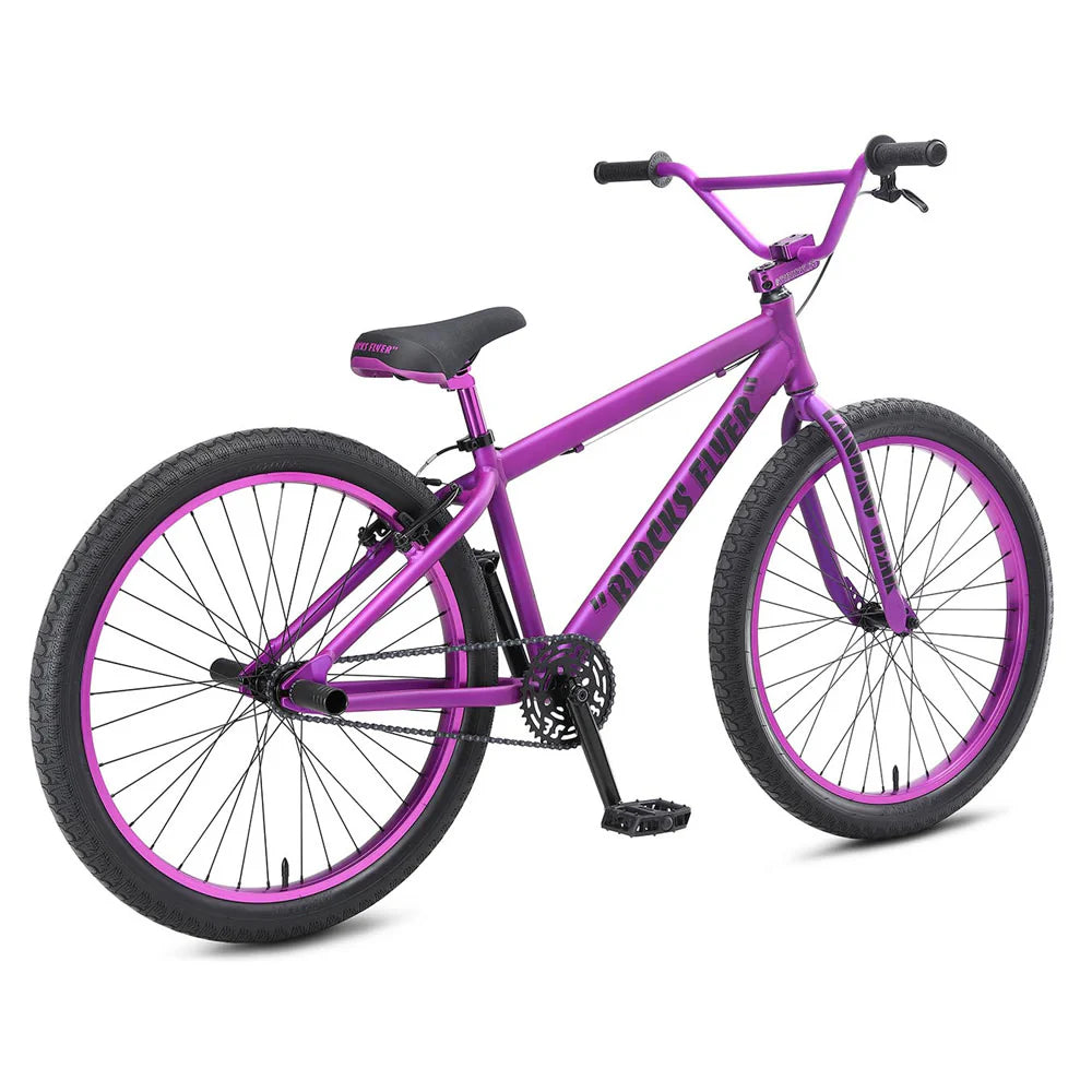 SE Bikes Blocks Flyer 26 BMX Freestyle Bike Matte Black