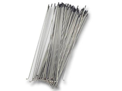 STAINLESS STEEL 14g SPOKES 188mm (36/Bag) SILVER