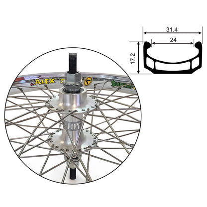 ALEX SUPRA-B/JOYTECH CHROME REAR WHEEL