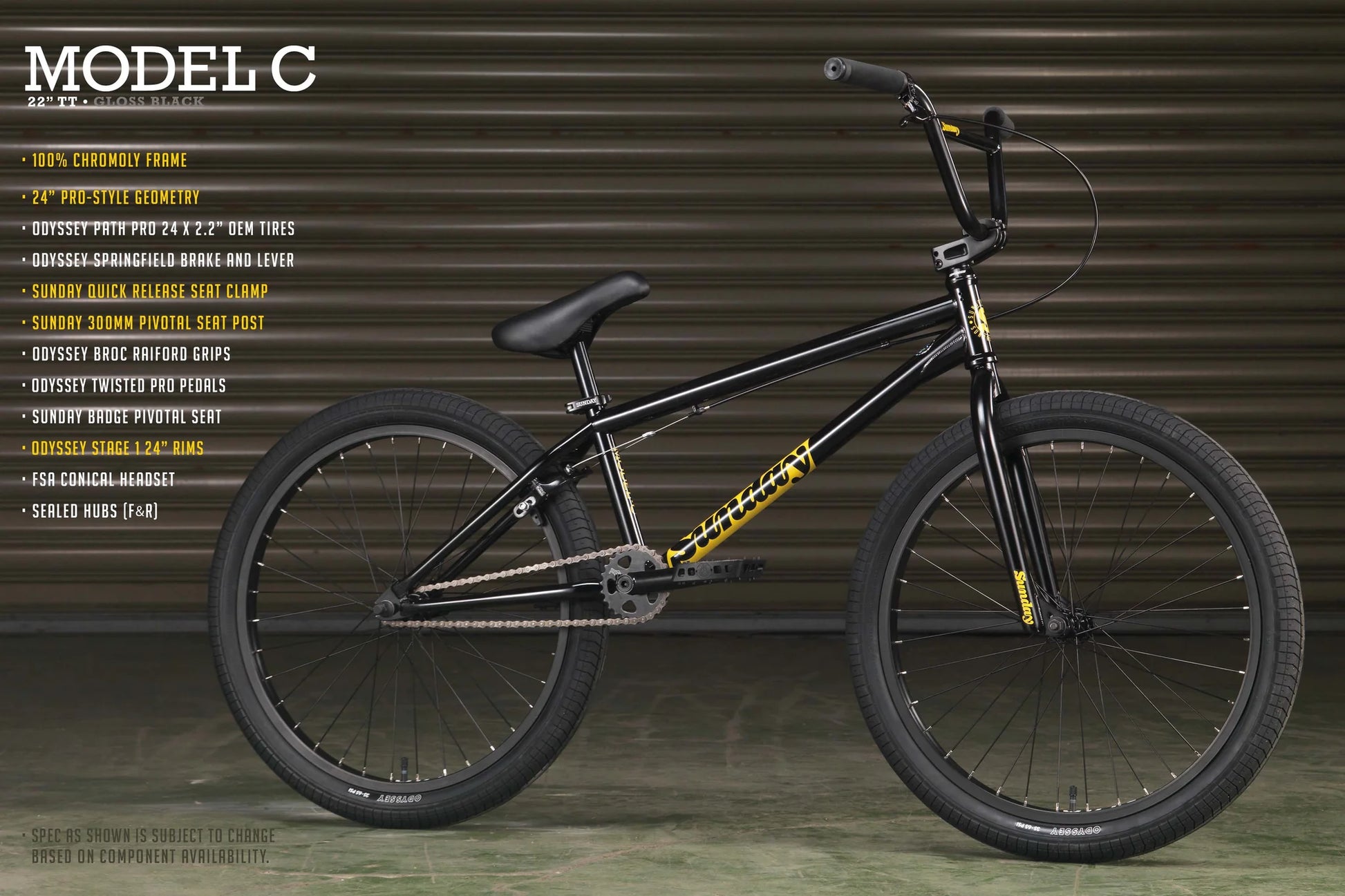Sunday Model C 24 BMX Bike Matte Army Green