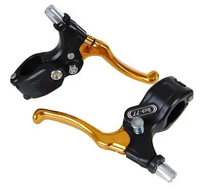 DIA-COMPE Tech-77 Old School Locking Brake Levers PAIR BMX - BLACK/BLUE DIA-COMPE Tech-77 Old School Locking Brake Levers PAIR BMX - BLACK/BLUE
