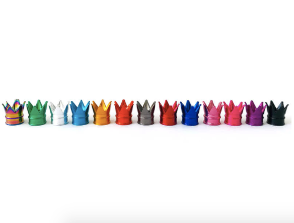 Crown Metallic Valve Caps (PAIR)