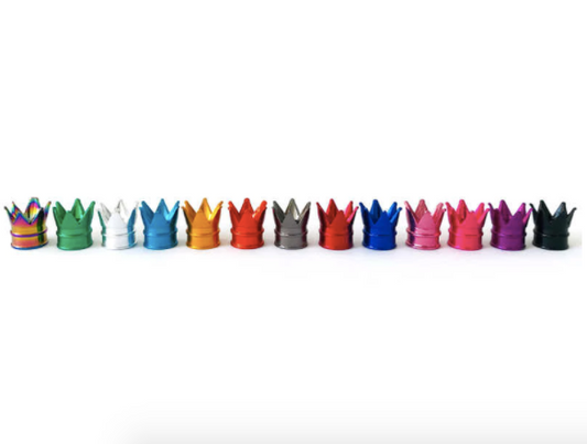 Crown Metallic Valve Caps (PAIR)