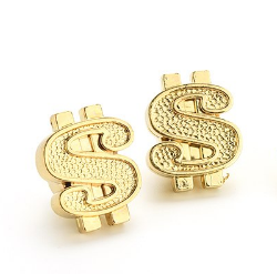 Gold Dollar Sign Valve Caps (pair)