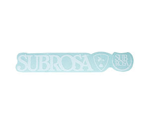 Subrosa Sticker - 6.5" x 1" - White/Clear